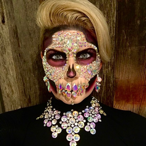 crystal skull halloween makeup